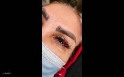 اکستنشن مژه رنگی